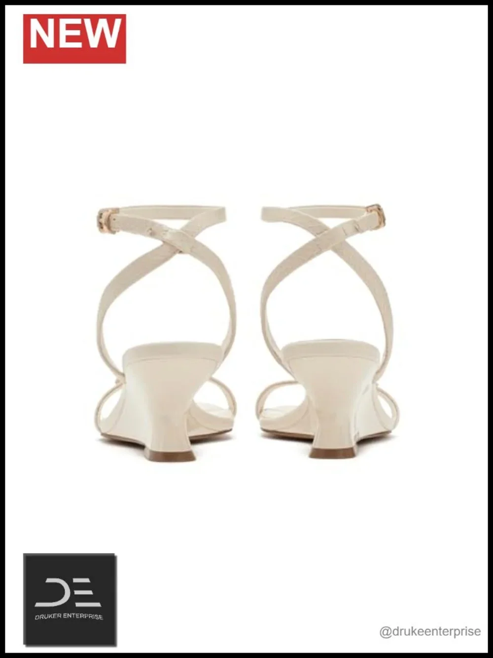Wedge Sandal Ankle Strap Leather Open Toe Women's
